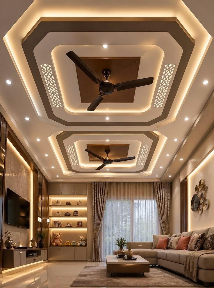 False ceiling lighting work