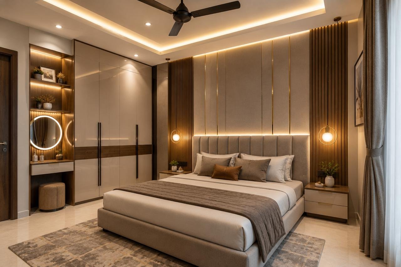 Modern bedroom interior solutions