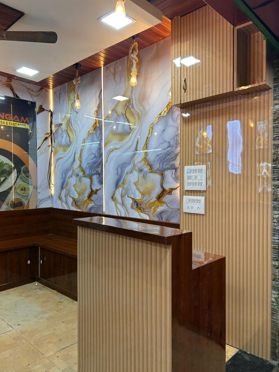 Real service photo wall panel work
