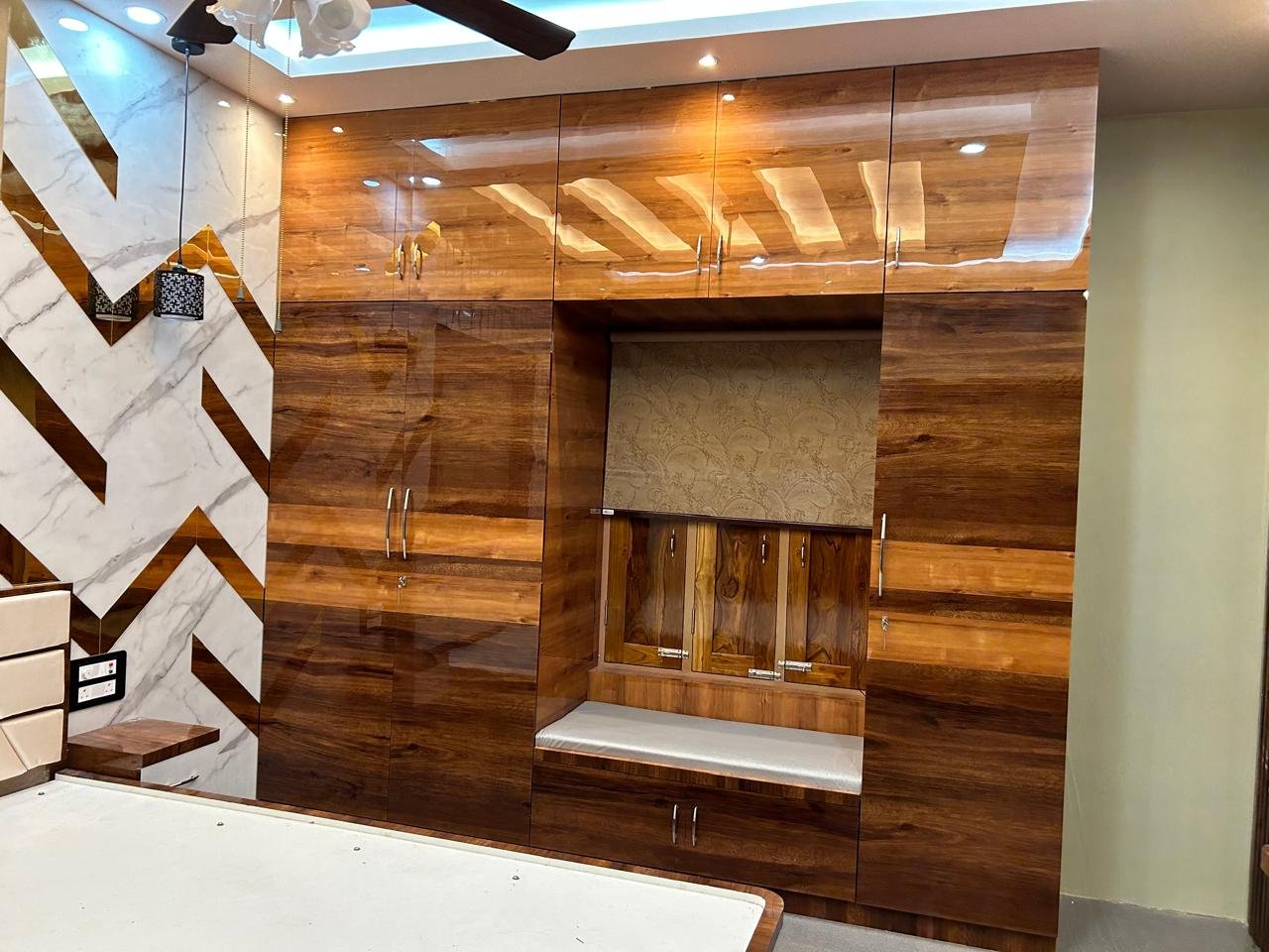 Real service photo wardrobe and pooja unit